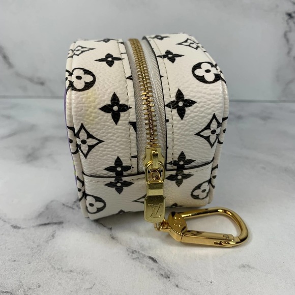 Louis Vuitton Giant Cube Monogram Purple/Black/White Coin Purse Chain Case LV - Picture 7 of 12